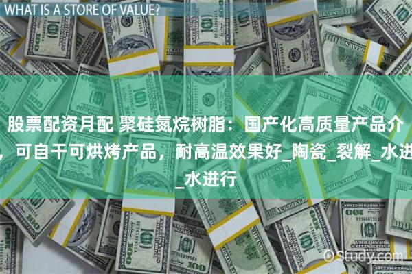 股票配资月配 聚硅氮烷树脂：国产化高质量产品介绍，可自干可烘烤产品，耐高温效果好_陶瓷_裂解_水进行