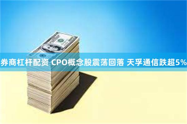 券商杠杆配资 CPO概念股震荡回落 天孚通信跌超5%