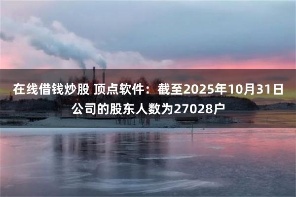 在线借钱炒股 顶点软件：截至2025年10月31日公司的股东人数为27028户
